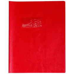 PROTEGE-CAHIER PLASTIQUE 17X22 OPAQUE ROUGE