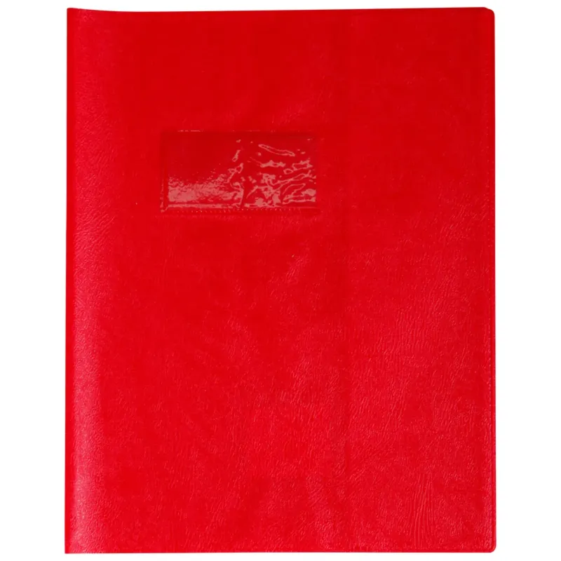 PROTEGE-CAHIER PLASTIQUE 17X22 OPAQUE ROUGE