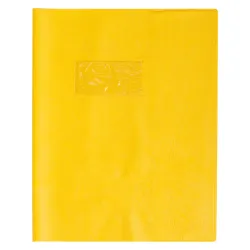 PROTEGE-CAHIER PLASTIQUE 17X22 OPAQUE JAUNE
