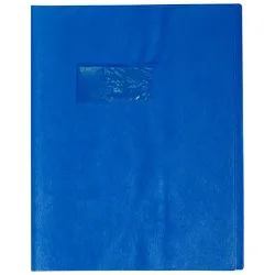 PROTEGE-CAHIER PLASTIQUE 17X22 OPAQUE BLEU