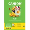 BLOC KIDS DESSIN PAPIER BLANC CANSON 30 FEUILLES A4 90G/M²