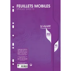 FEUILLETS MOBILES 21X29,7 200P SEYES 90G BLANC