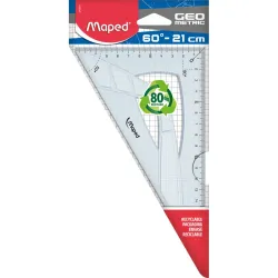 Maped - Equerre 60° grand côté 21 cm - GEOMETRIC, en plastique recyclé