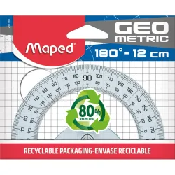 Maped - Rapporteur 180° base 12 cm - GEOMETRIC, en plastique recyclé