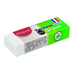 Maped - Gomme TECHNIC 600 GREEN  avec fourreau carton recyclé, sous cellophane