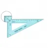 équerre double graduation 0 positionné dans l’angle droit. Plastique incassable 60° - Hypothénuse 21 cm - Graduation 20,4 cm.