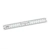regle 20 cm double graduation plastique incolore