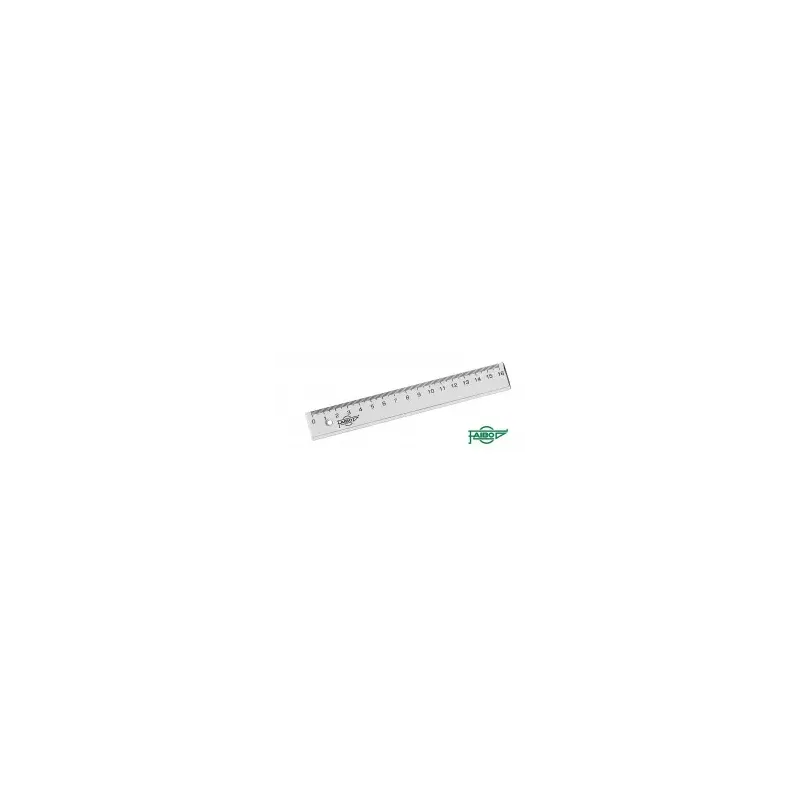 Régle plate 16cm en plastique incolore
