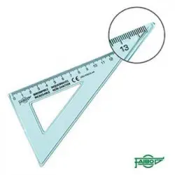 Equerre plastique incassable 60°, hypothénuse 16cm- graduation 14,5cm