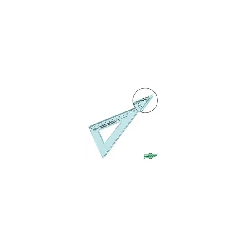 Equerre plastique incassable 60°, hypothénuse 16cm- graduation 14,5cm