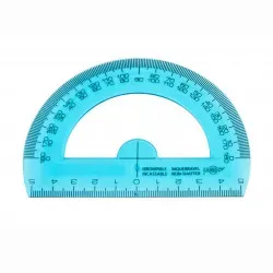 Plastique incassable base 11 cm - Graduation dans les 2 sens avec centre marqué
