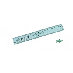régle double graduation en plastique incassable 20cm