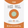 100 FICHES BRISTOLS 148X210 5X5 COLORIS ASSORTIS