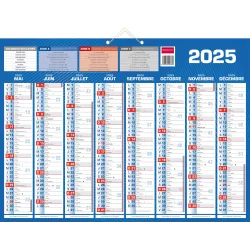 Calendrier bancaire année civile BOUCHUT "Classique 16 Mois" 40,5 x 55 cm coloris bleu Pefc 70 %