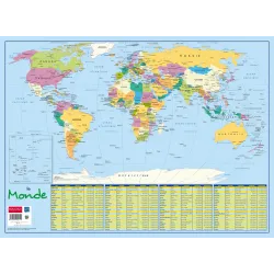 SOUS MAIN RIGIDE CARTE MONDE