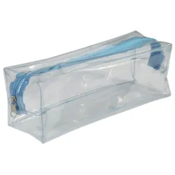 FOURRE-TOUT TRANSPARENT RECTANGULAIRE BLEU