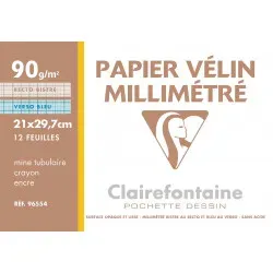POCHETTE PAPIER MILLIMETRE 21X29,7 CLAIREFONTAINE
