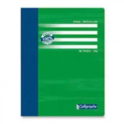 CAHIER BROUILLON RECYCLE 17X22 96P SEYES 56G PIQURE