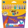 VISAQUARELLE 10 FEUTRES PINCEAUX COLORIS ASSORTIS